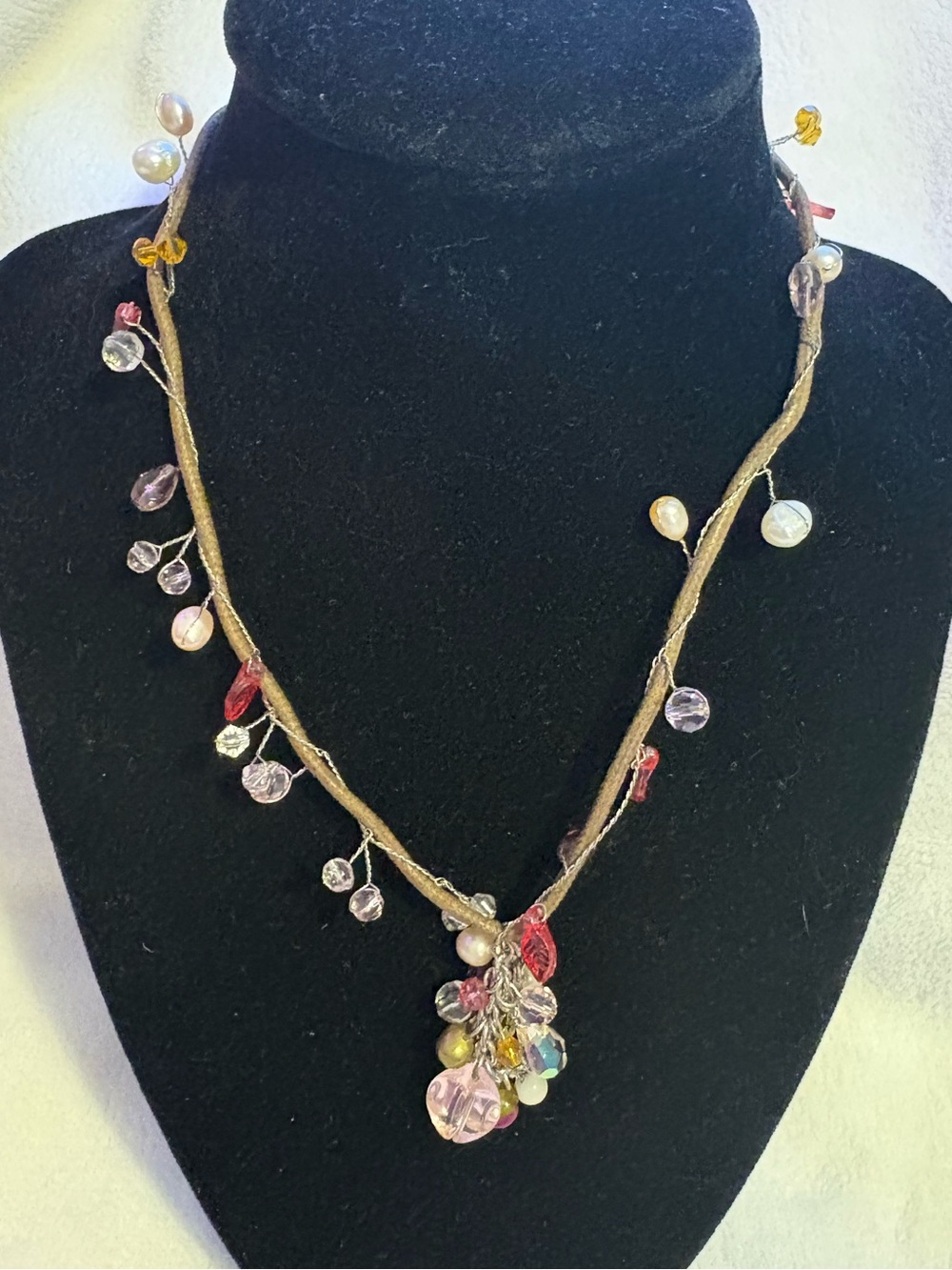 Handcrafted Multicolor Beaded Vine Necklace
